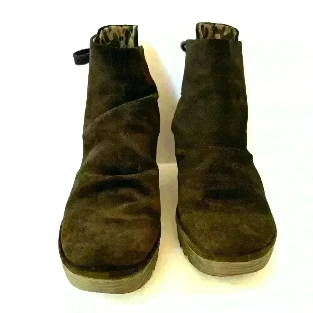 FLY London Women's Yama Ankle Boot Dark brown EU 40 US 9 EUC - Picture 3 of 9